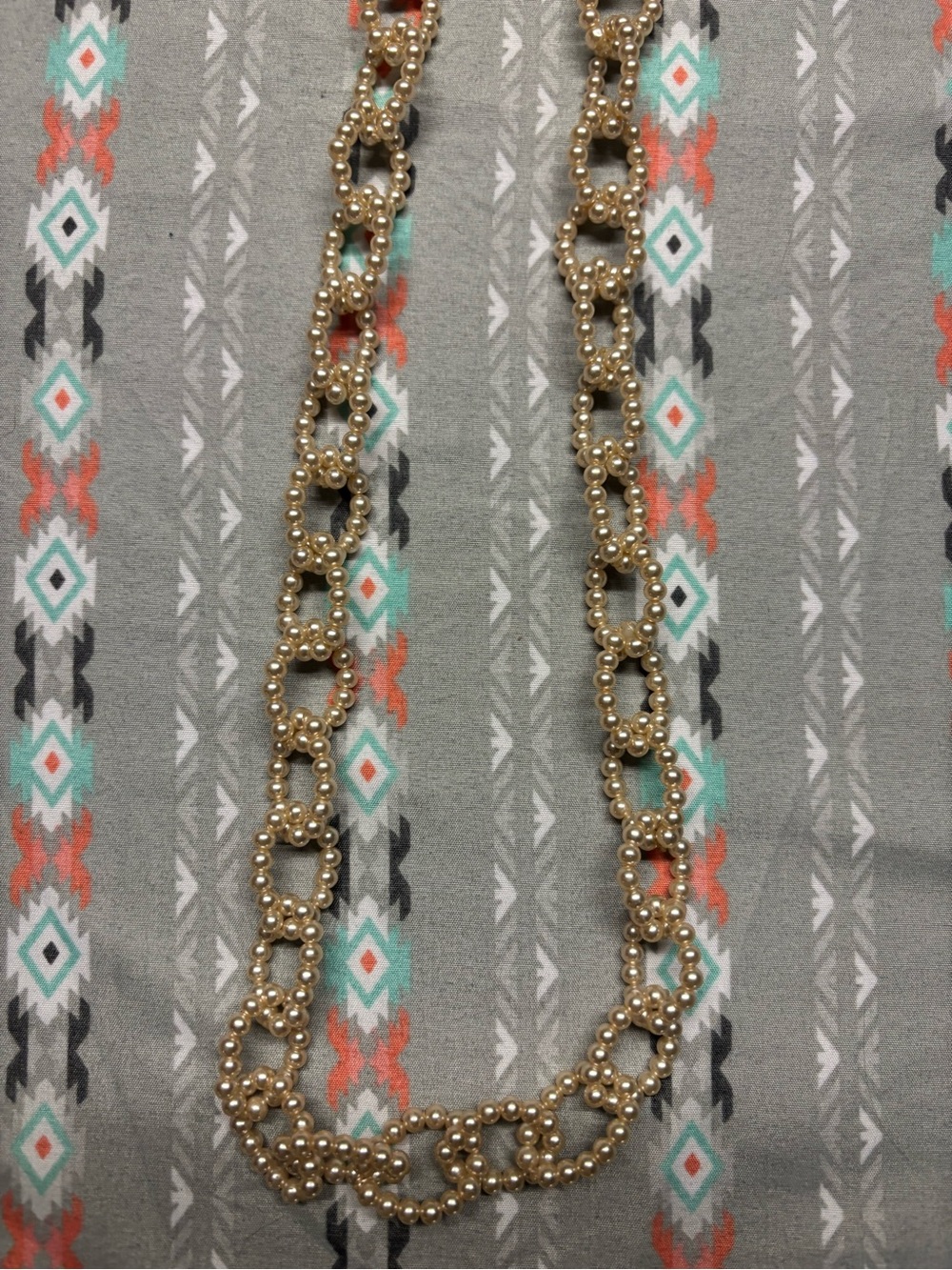🧿Vintage Pink Freshwater Pearl Link Necklace - Picture 3 of 4